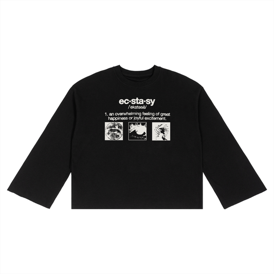 DICTIONARY WAFFLE-KNIT LONG SLEEVE