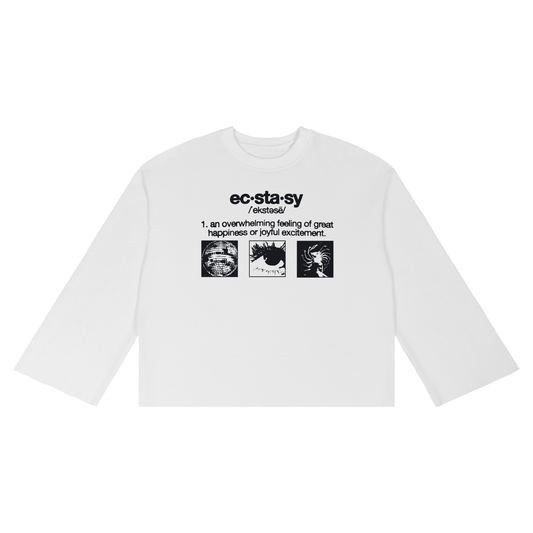 DICTIONARY WAFFLE-KNIT LONG SLEEVE